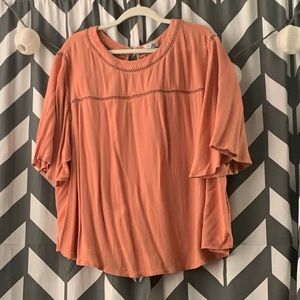 PINK FLOWY SUMMER BLOUSE